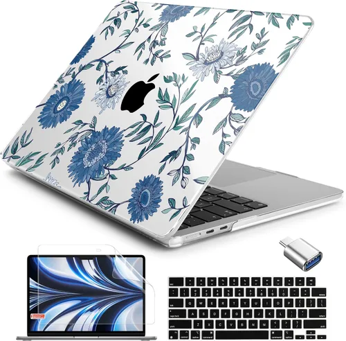 Vista 9 de Batianda AstroGrid - Funda para MacBook Air de 13.6" M2-M5 Chip, Galaxy Líneas abstractas