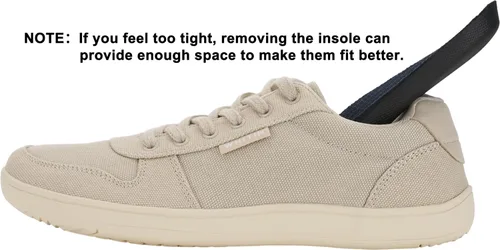 Vista 2 de WHITIN Men's Wide Barefoot Shoes Canvas Minimalist Sneakers Zero Drop Sole