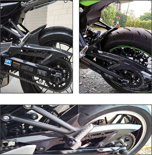 Vista 8 de Guardabarros trasero de fibra de carbono de repuesto para Kawasaki Z900 2017-2021