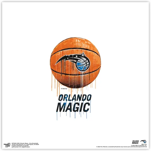 Vista 9 de Trends International Gallery Pops NBA Orlando Magic - Drip Basketball Wall Art Wall Poster, 12.00" x 12.00", Black Frame Version