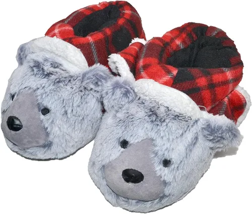 Vista 8 de Millffy Pantuflas clásicas de conejo para adultos, pantuflas de felpa de tamaño infantil, pantuflas de animales de pastor perro corgi disfraz calzado