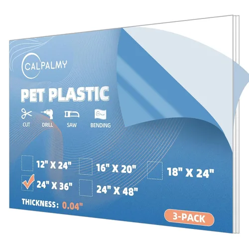 Vista 10 de Paquete de 10 paneles de plástico PET de 5 x 7 pulgadas / plexiglás de 0.04 pulgadas, alternativa de vidrio irrompible, ligera y asequible. Uso