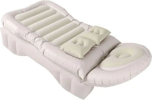 Vista 5 de Cama inflable para asiento trasero, campamento SUV, 2 almohadas