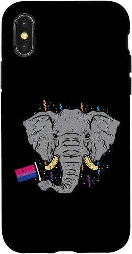Vista 4 de Funda para iPhone 14 Bisexual Flag Elephant LGBT Bi Pride Stuff Animal Case