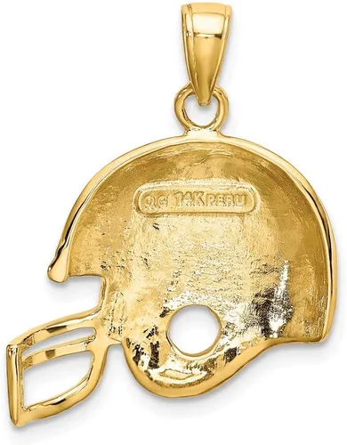 Vista 4 de Noble Collections - Colgante de casco de fútbol de oro amarillo de 14 K (0.827 x 1.024in)