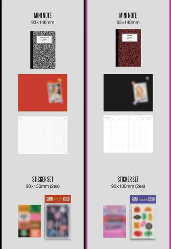 Vista 5 de JEON SOMI - El primer álbum XOXO [X+O conjunto completo ver.] (1er álbum) 2 álbum+CulturaRegalo coreano (pegatinas decorativas, tarjetas de fotos)