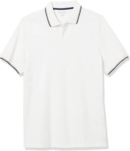Vista 38 de Amazon Essentials Camiseta polo para hombre de manga corta y ajuste ajustado de algodón piqué Naranja Albaricoque