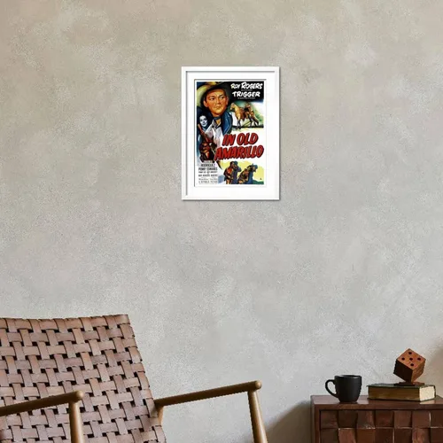Vista 4 de ART Wall Art Print IN OLD AMARILLO, US poster, from left: Estelita Rodriguez, Roy Rogers, 1951 on White Frame, 16" x 22