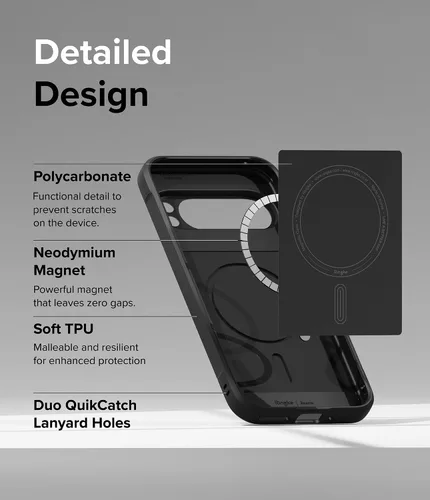 Vista 7 de Ringke Onyx [Compatible con MagSafe] Diseñado para funda de Google Pixel 9 Pro XL, tecnología antihuellas previene manchas aceitosas, agarre