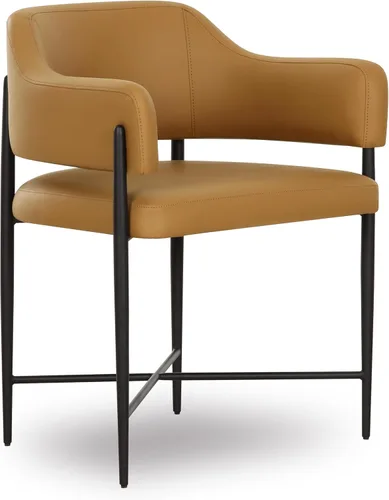 Vista 7 de Tov Furniture Sezanne Silla de comedor (crema, cuero vegano)