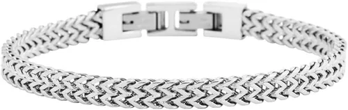 Vista 7 de Geoffrey Beene Pulsera de cadena doble Franco de acero inoxidable para hombre con extensión Negro