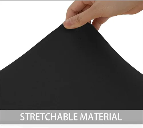 Vista 4 de Paquete de 2 manteles ajustables de elastano, manteles elásticos extraíbles negros para mesas rectangulares de 4 pies, mantel elástico lavable