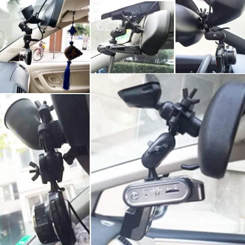 Vista 8 de Kakalote Soporte universal para coche - Soporte y soporte para cámaras de salpicadero, se adapta a la mayoría de los modelos (negro)
