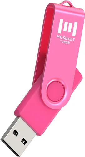 Vista 13 de mosDART - memoria externa USB 2.0 - capacidad pequeña - 10 unidades - 128mb indicador led, negro Con protección de puerto de clip giratorio