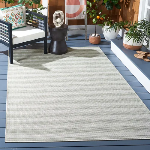 Vista 16 de SAFAVIEH Hampton Collection - Alfombra lavable para exteriores de 2 x 9 pies, color marfil y gris, no desprende pelusa y fácil de limpiar, ideal