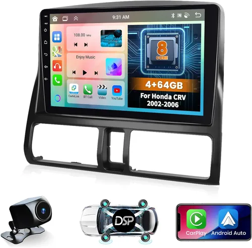 Vista 10 de Hikity 2+64G para Honda CRV 2002-2006 Android Car Stereo, radio con pantalla táctil de 9 pulgadas con Carplay inalámbrico, Android Auto, WiFi