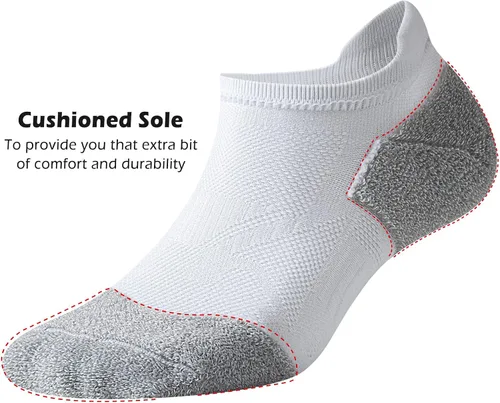 Vista 6 de Gonii Ankle Socks Womens Running No Show Socks Compression Athletic Low Socks 5-Pairs