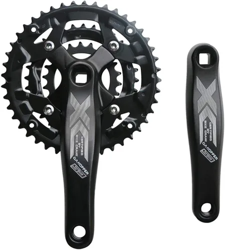 Vista 2 de 9S 9speed 22 32 44T 6.693 in longitud de manivela MTB Mountain Bike Chainset 104BCD 64BCD fácil de modificar conjunto de manivela simple