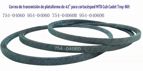 Vista 2 de Correa de transmisión de cubierta 754-04060 (1/2 "x 96 1/2") para MTD Cub