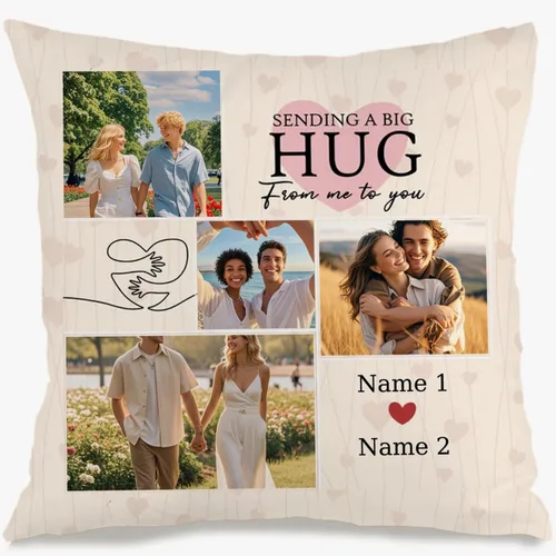 Vista 15 de Personalized One Picture Pillow Cover with Custom Text Allowing You to Create a Memorable Cushion Design That fits Your Sofa or Bedroom While