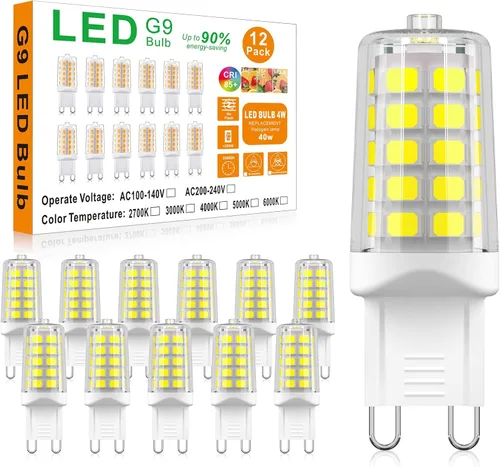Vista 13 de Bombilla LED G9 4W equivalente a 40 W, 3000 K, blanco cálido