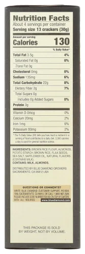 Vista 2 de Blue Diamond Nut-Thins Artisan Nut-Thins, semillas de lino 4.25 onzas (paquete de 2)