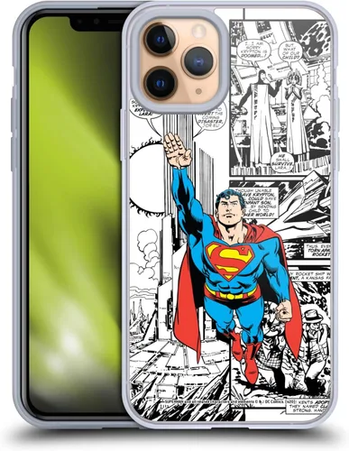 Vista 22 de Head Case Designs Funda de gel con licencia oficial de Superman DC Comics Collage Comicbook Art [protección de grado militar] compatible con Apple