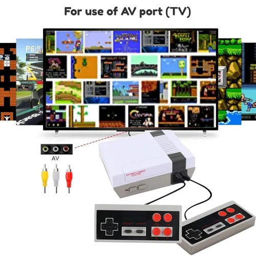 Vista 5 de Retro Classic Game Console,Classic Video Games System Built-in 620 Games and 2 Classic Edition Controllers,Av Output Plug and Play,Retro Toys