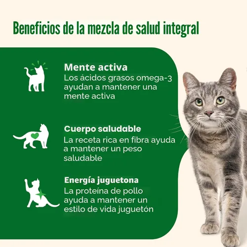 Vista 4 de Nutrish Comida seca para gatos, receta de pollo real y arroz integral, bolsa de 3 libras (Rachael Ray)