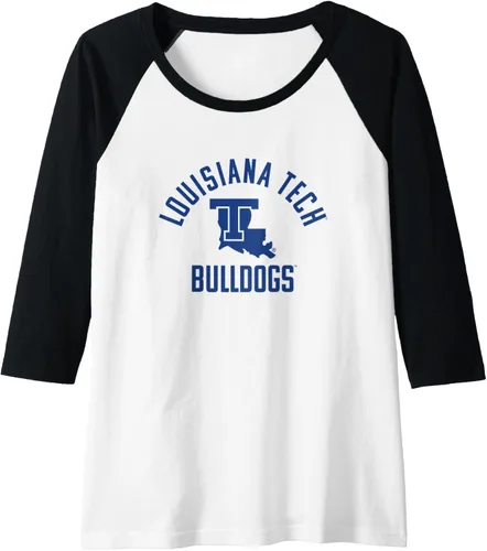 Vista 3 de Louisiana Tech Bulldogs Large One Color Raglan Baseball Tee