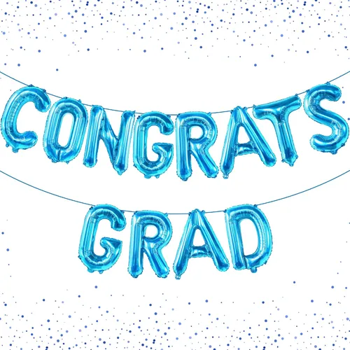 Vista 14 de Decoraciones de graduación 2026 Globos negros de graduación de felicitaciones – 16 pulgadas Cartel negro de felicitaciones graduadas Cartel