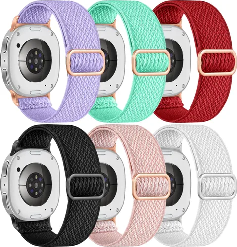 Vista 13 de Easuny 6 Pack de Correas Elásticas Compatibles con Samsung Galaxy Watch 8 Banda 40mm 44mm, Correa de Bucle Samsung Galaxy Watch 8 Classic 46mm