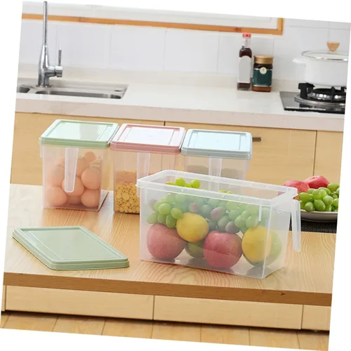 Vista 8 de UPKOCH Contenedores de almacenamiento de cocina Tapas Contenedores de refrigerador Caja de plástico Pp Material Almacenamiento fresco Organiza tus