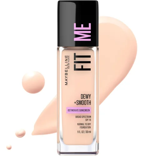 Vista 10 de Maybelline Fit Me Dewy + base líquida suave de maquillaje, Mocha, 1 unidad (el empaque puede variar)