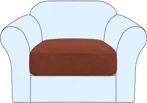 Vista 139 de H.VERSAILTEX - Fundas elásticas para cojín de sofá individual, fundas de asiento para silla de sofá, protector de cojín con tejido jacquard de sarga