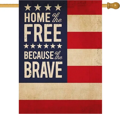 Vista 7 de Bandera decorativa para el jardín con motivo del 4 de julio, diseño patriótico de Estados Unidos, Día de los Caídos de Estados Unidos, decoración