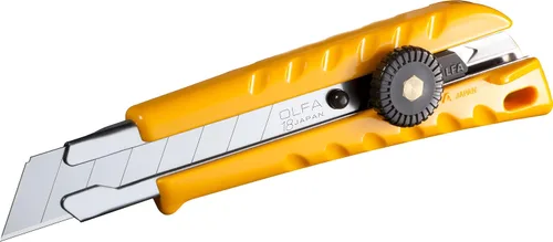 Vista 3 de OLFA 18mm Cuchillo multiusos de alta resistencia (L-1) - Cuchillo de corte de profundidad personalizada multiusos con mango ergonómico y cuchilla