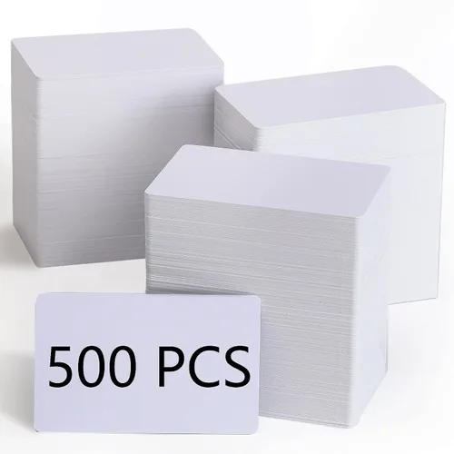 Vista 8 de 250 paquetes, tarjetas de crédito en blanco de PVC de calidad premium, tarjetas de identificación de plástico blanco de calidad, CR80 30 mil