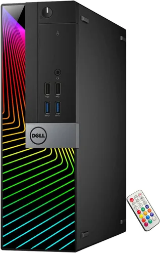Vista 4 de Dell Computadora de escritorio Optiplex de factor de forma pequeño Intel 8ª generación i5-8500 (6 núcleos) hasta 4.10 GHz Memoria RAM DDR4 de 16