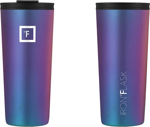 Vista 5 de IRON °FLASK Taza clásica - Botella de agua de acero inoxidable aislada al vacío, de doble pared, taza para beber, taza de viaje aislada