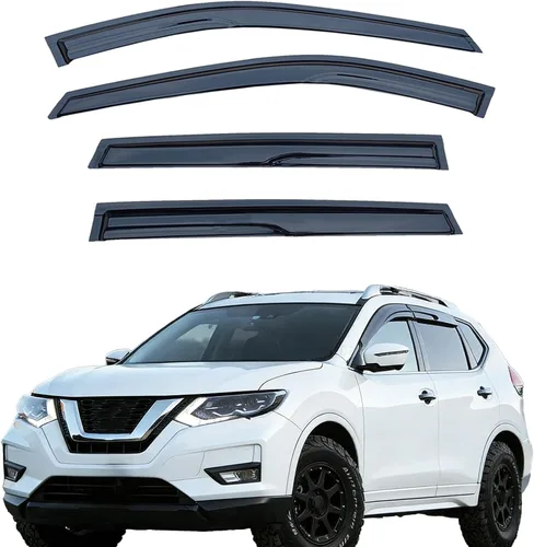 Vista 13 de Viseras adhesivas para ventana, protectores de lluvia compatibles con Toyota Rav4 2006-2012, deflector de ventana de ventilación lateral, protección