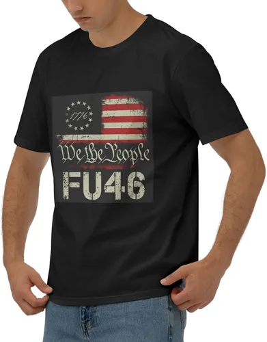 Vista 4 de Fu46 Camiseta Hombre Tops Manga Corta Slim Tee