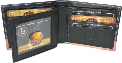 Vista 4 de Leatherboss - Aro de baloncesto impreso para piso de madera dura, plegable, para tarjetas de crédito, con caja de regalo, multicolor, Multicolorido