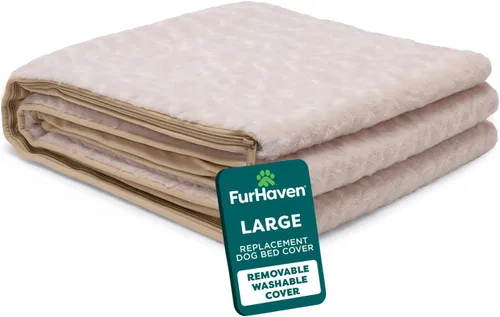 Vista 16 de Furhaven - Funda de repuesto ultraafelpada para cama de perro, color chocolate, jumbo (XL)