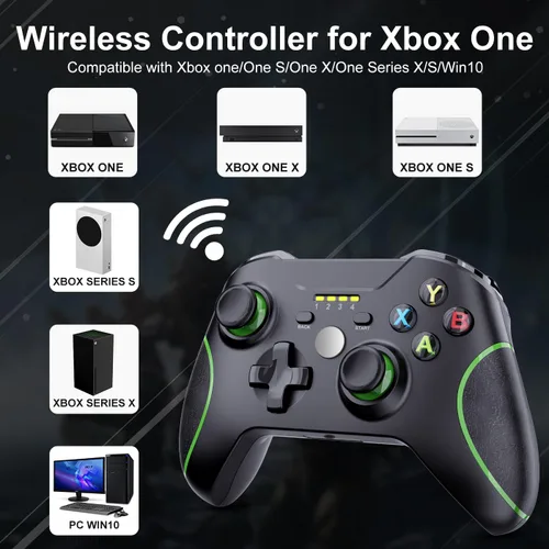 Vista 2 de Xbox One Controller, 2.4GHz Wireless Xbox Controller with 3.5mm headphone Audio Jack, Xbox One Replacement Controller with Built-in 800mAh Battery