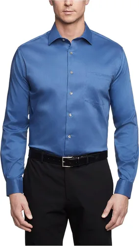 Vista 18 de Van Heusen Camisa de vestir para hombre, ajuste regular, cuello flexible, elástica, sin arrugas