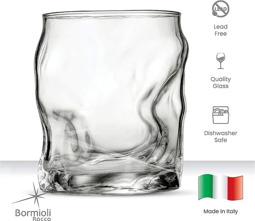 Vista 8 de Bormioli Rocco Sorgente - Vasos dobles Old Fashioned, 14.25 onzas, color blanco, 4 unidades (paquete de 1)