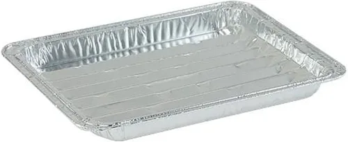 Vista 4 de Bandeja desechable pequeña de aluminio para asar - 8.75 "x 6.25" (10)