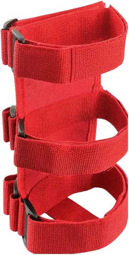 Vista 9 de Soporte para extintor de barra enrollable Ohleats, correa ajustable para extintor de incendios con patrón de bandera americana, accesorios