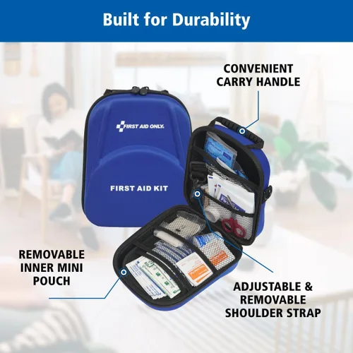 Vista 4 de First Aid Only Kit de primeros auxilios multiusos para el hogar, el automóvil, al aire libre y viajes (91686)